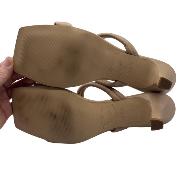 Her by Anthony Veer Sandals Brown Leather Feminine Heels Comfort Strappy Sz 8.5 - Picture 6 of 9